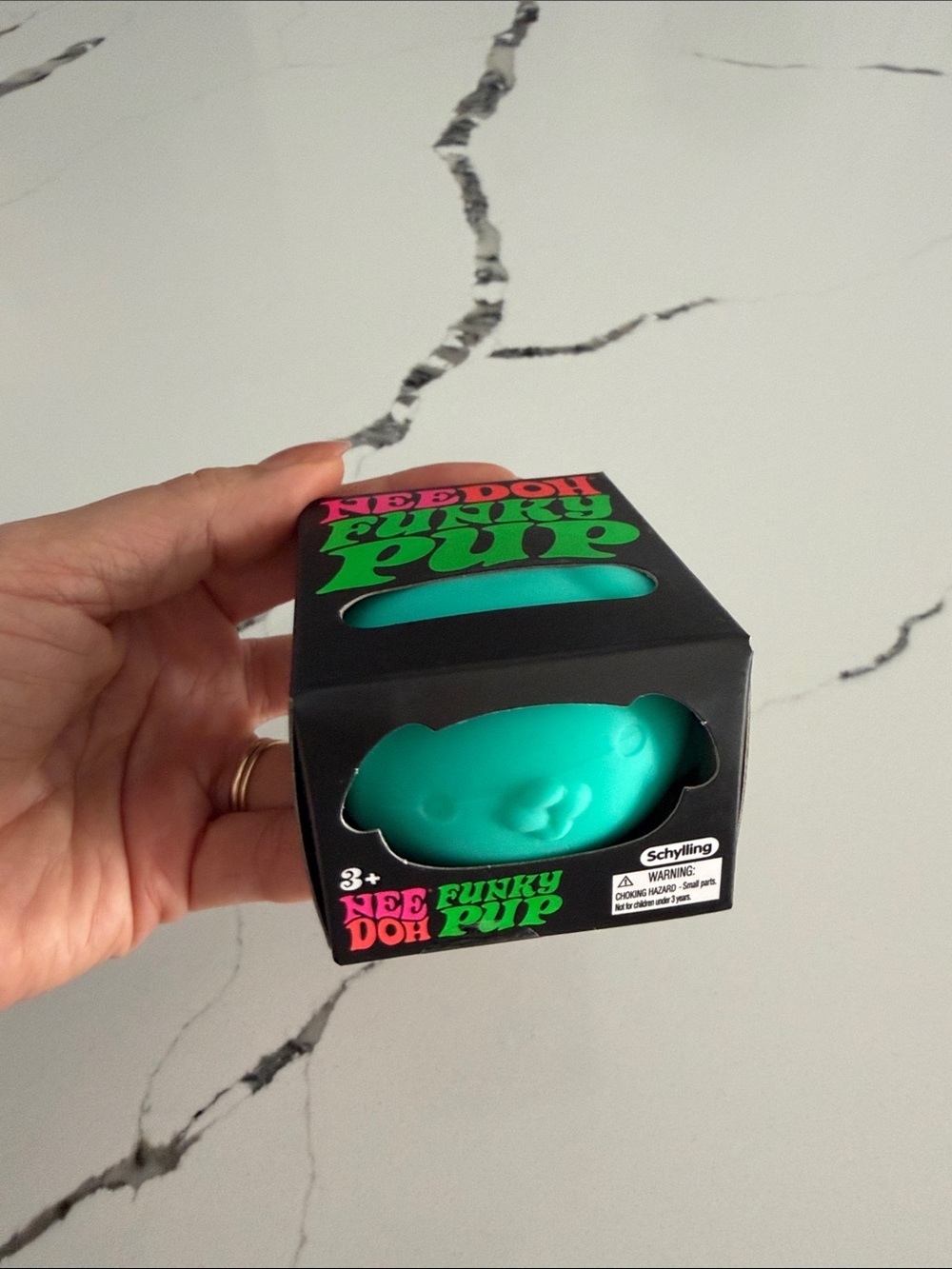 Nee Doh Funky Pup Teal Squishy Toy